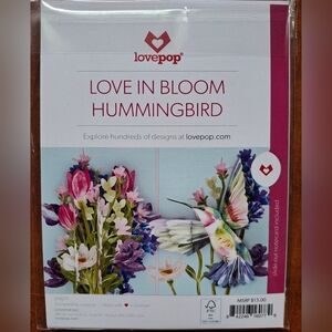 Lovepop Love in Bloom Hummingbird Card